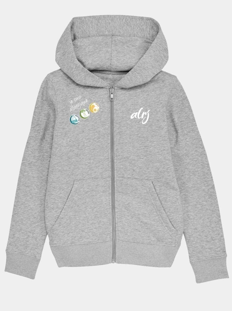 sweathsirt allergie alimentaire gris chiné