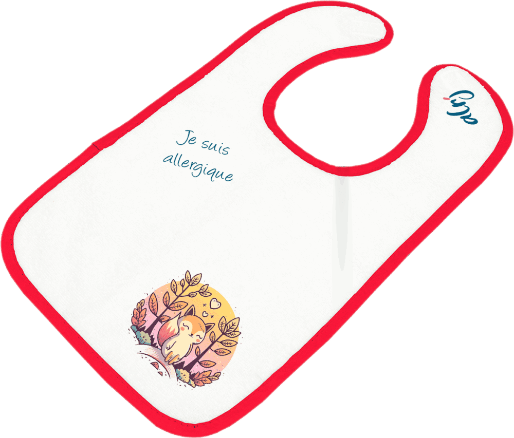 bavoir de prévention des allergies alimentaires