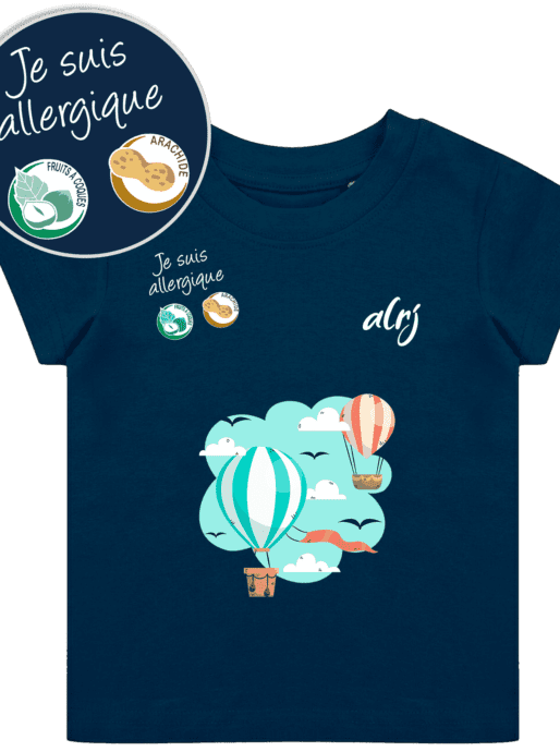 t-shirt de prévention des allergies alimentaires-fruits a coque arachide