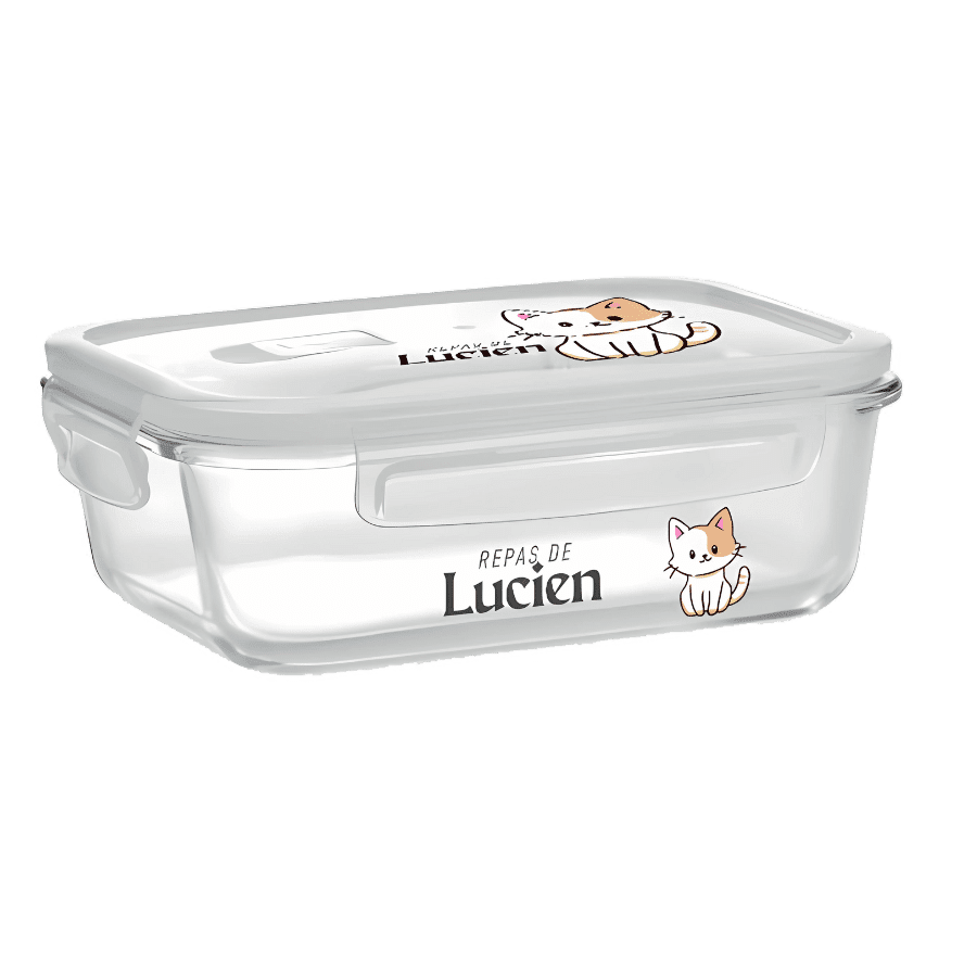 boite a repas de lucien sans fond carrée boite a repas enfant personnalisable de côté