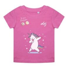 t-shirt bébé allergie rose motif licorne